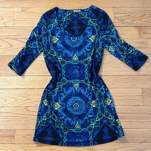 Plenty by Tracy Reese Vibrant Blue and Yellow Dress